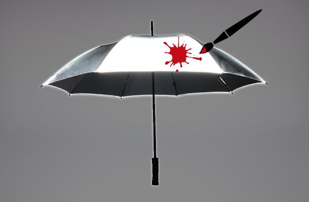 Printing reflective umbrellas