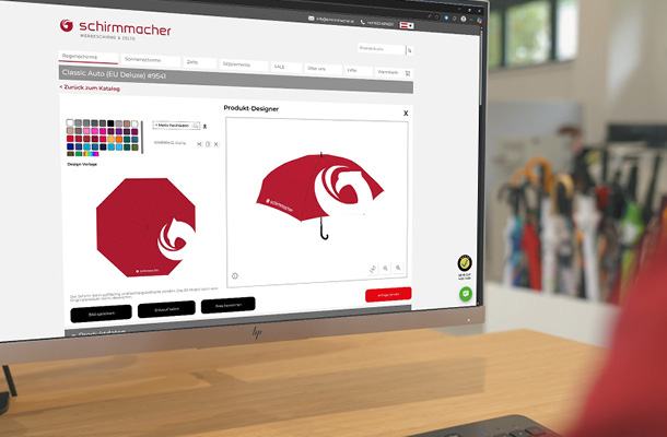 Exklusiver 3D-Schirm-Designer