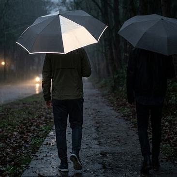 reflektierender regenschirm