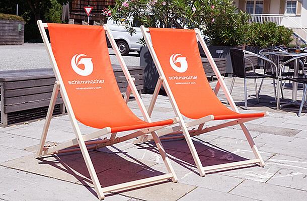Custom branded deck chairs