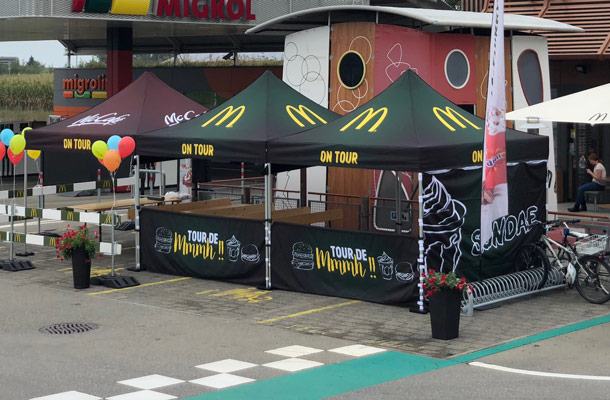 Ombrelloni e gazebo pieghevoli stampati senza quantità minima